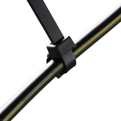 25 embases de fixation sur maçonnerie pour collier de serrage 9 mm noir^Diall