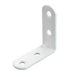 4 Equerres de chaise Acier Blanc l.14 x H.40 x P.40 mm^Diall Online