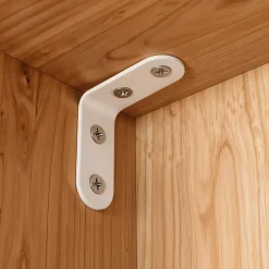 4 Equerres de chaise Acier Blanc l.14 x H.50 x P.50 mm^Diall Outlet