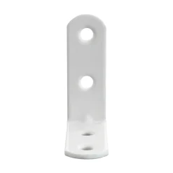 4 Equerres de chaise Acier Blanc l.14 x H.25 x P.25 mm^Diall Discount
