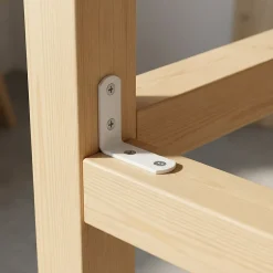 4 Equerres de chaise Acier Blanc l.14 x H.25 x P.25 mm^Diall Discount