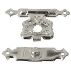 2 fermoirs coffrets Acier nickelé L. 18 mm x H. 28 mm-Diall Sale