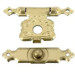 2 fermoirs coffrets Acier laitonné l. 28 mm x H. 17 mm^Diall Clearance