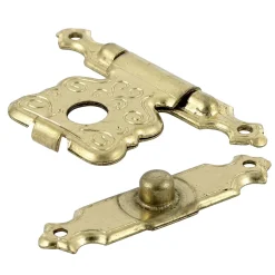 2 fermoirs coffrets Acier laitonné l. 28 mm x H. 17 mm^Diall Clearance