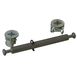 2 ferrures d'assemblage + Goujon ø15 x H. 12,5 mm-Diall New