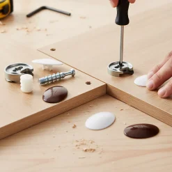 2 ferrures d'assemblage + Goujon ø25 x H. 12 mm-Diall Sale