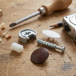 2 ferrures d'assemblage + Goujon ø25 x H. 12 mm-Diall Sale