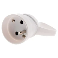 10 fiches femelles 2P+T blanc^Zenitech Online