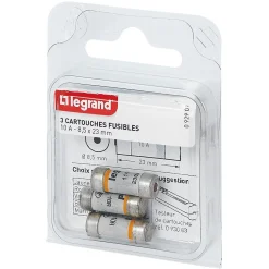 3 fusibles céramique 8.5 x 23 mm avec voyant-Legrand Outlet