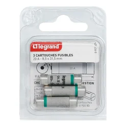 3 fusibles céramique 8.5 x 31.5 mm avec voyant^Legrand New