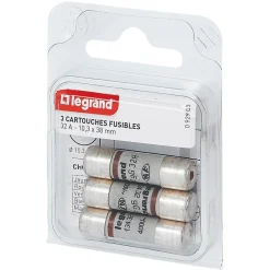 3 fusibles céramique 10.3 x 38 mm avec voyant-Legrand Outlet