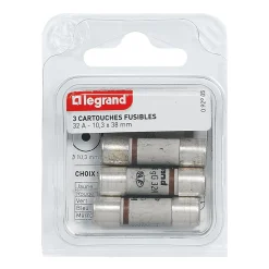 3 fusibles céramique 10.3 x 38 mm avec voyant-Legrand Outlet