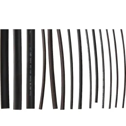 15 gaines thermorétractable noires ø8/ø6/ø4/ø3/ø2 mm^Diall Best