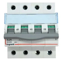 406481 Interrupteur Sectionneur Tétrapolaire 4p 400v - 63a - 4 Modules - Bornes à Vis Dx3-is^Legrand Outlet