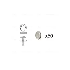 1 Kit composés de 50 cache-vis argent vieilli Lot de 25^Hardwarexchange Discount