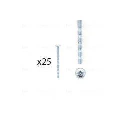 1 kit composés de 25 vis M4X45 mm zinguée Lot de 25^Hardwarexchange