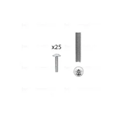1 kit composés de 25 vis M4X20 mm zinguée, Lot de 6-Hardwarexchange Online