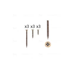 1 kit composés de 3 vis 35x16  + 3 vis 4x25  + 3 vis 4x50 Florence antique Lot de 25-Hardwarexchange Online