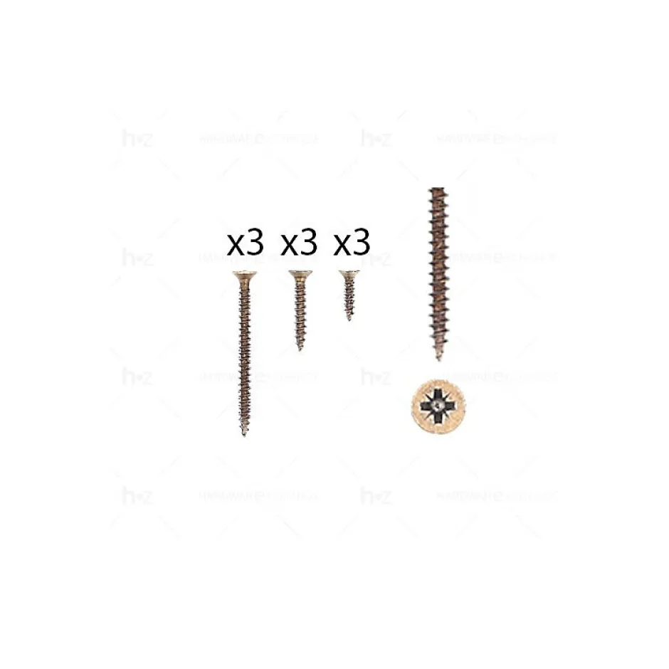 1 kit composés de 3 vis 35x16 + 3 vis 4x25 + 3 vis 4x50 Florence antique Lot de 25-Hardwarexchange Online