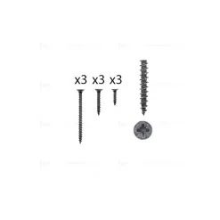 1 kit composés de 3 vis 35x16  + 3 vis 4x25  + 3 vis 4x50  Fer noir vintage Lot de 25^Hardwarexchange Hot