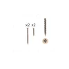 1 kit composés de 2 vis 4x25 mm + 2 vis 4x50 mm Florence antique Lot de 25-Hardwarexchange Discount