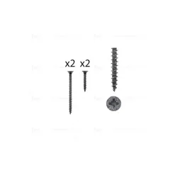 1 kit composés de 2 vis 4x25 mm + 2 vis 4x50 mm Fer noir vintage Lot de 25^Hardwarexchange Hot
