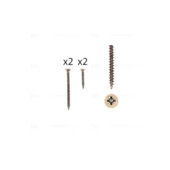 1 kit composés de 2 vis 4x25 mm + 2 vis 4x50 mm Florence antique, Lot de 6-Hardwarexchange Clearance