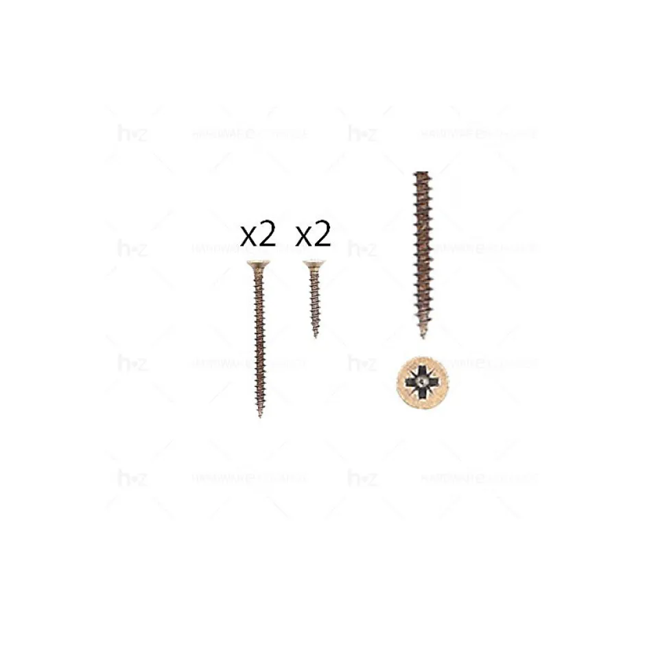 1 kit composés de 2 vis 4x25 mm + 2 vis 4x50 mm Florence antique, Lot de 6-Hardwarexchange Clearance