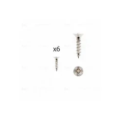 1 kit composés de 6 vis 4X18 mm galvanisé Nickel millésimé Lot de 25-Hardwarexchange Online