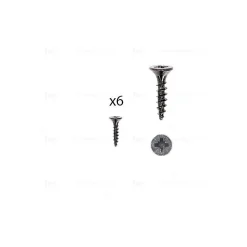 1 kit composés de 6 vis 4X18mm galvanisé Fer noir vintage Lot de 25^Hardwarexchange Discount