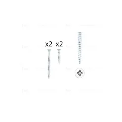 1 kit composés de 2 vis 4x25 mm + 2 vis 4x50 mm argent brillant Lot de 25^Hardwarexchange Online
