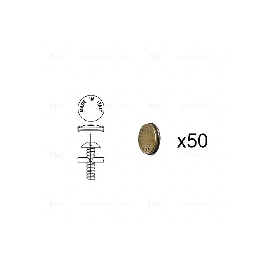 1 Kit composés de 50 cache-vis bronze antique^Hardwarexchange