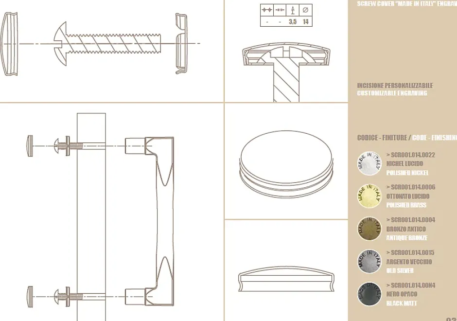 1 Kit composés de 50 cache-vis bronze antique^Hardwarexchange