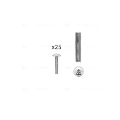 1 kit composés de 25 vis M4x225 mm zinguée^Hardwarexchange Online