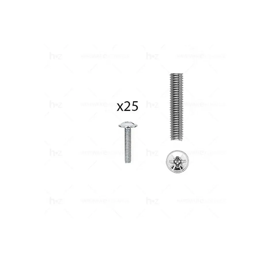 1 kit composés de 25 vis M4X20 mm zinguée-Hardwarexchange Clearance