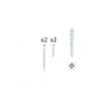 1 kit composés de 2 vis 4x25 mm + 2 vis 4x50 mm argent brillant^Hardwarexchange Outlet