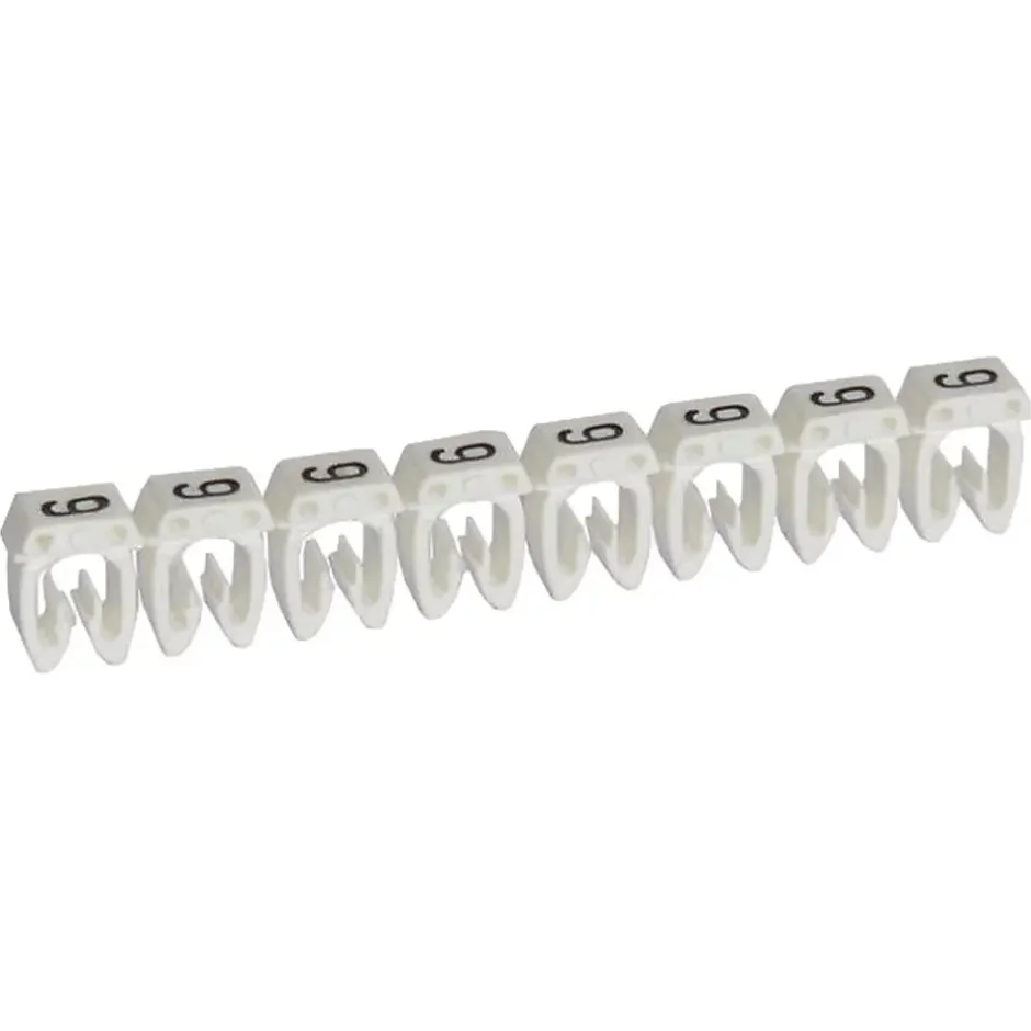 038229 - Boite De 1200 Repères Cab 3 Pour Fils 1,5mm² à 2,5mm² - Marquage Chiffre 9 Blanc^Legrand Best