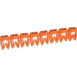 038223 - Boite De 1200 Repères Cab 3 Pour Fils 1,5mm² à 2,5mm² - Marquage Chiffre 3 Orange-Legrand