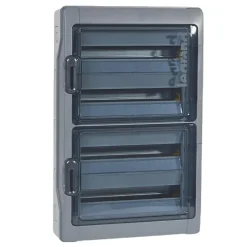 601988 Coffret Plexo3 étanche Ip65 - 4 Rangées 18 Modules - Embouts à Perforation Directe Non Montés-Legrand New