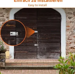 2 loquets à pêne dormant en acier inoxydable avec pênes coulissants pour portes, portails de jardin, acier inoxydable^Deko Clearance