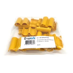 20 Manchons de Raccordement pour Gaine Electrique et Tube D. 20 mm x L. 50 mm (Jaune) - 100% Français -^D-Work Discount