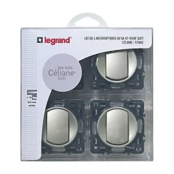 4 mécanismes va et vient Céliane titane-Legrand Clearance