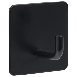 4 patères adhésives Stiky 4,5x2,7cm - Noir-^5Five Best