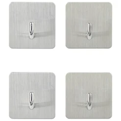 4 patères adhésives Stiky 4,5x2,7cm - Noir-^5Five Best