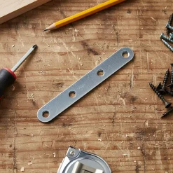 4 Pattes d'assemblage Acier zingué L.120xH.15xEP.2 mm-Diall Discount