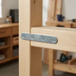 4 Pattes d'assemblage Acier zingué L.100xH.15xEP.2 mm-Diall Clearance