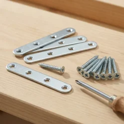 4 Pattes d'assemblage Acier Zingué L 60 x l.15 x E.2mm^Diall Clearance