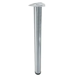 4 pieds de table réglable ø60 x H.700 mm argent^Diall Discount