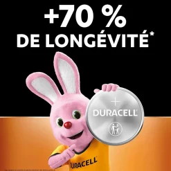 6 piles bouton CR 2032 - - 3V-Duracell