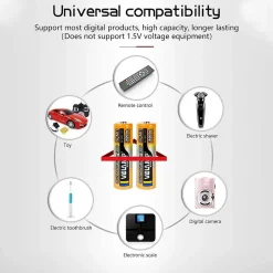 2 piles rechargeables ni-mh stilo AA 2600 mAh-Velamp Clearance